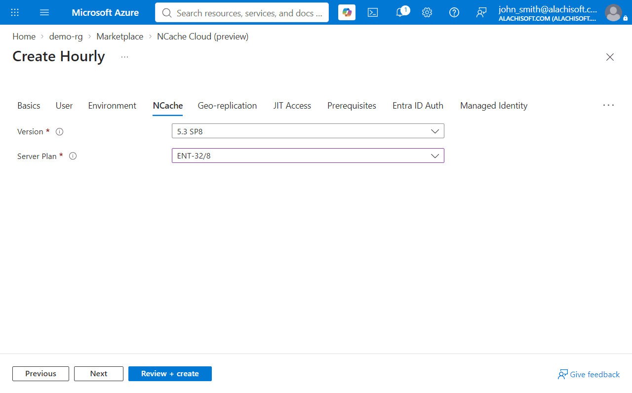 NCache Cloud - Get from Azure Marketplace